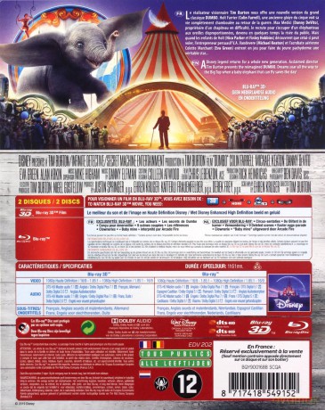 Dumbo [Blu-Ray 3D]+[Blu-Ray]