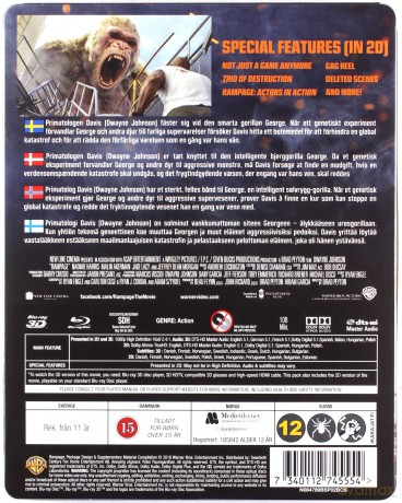 Rampage: Dzika furia (steelbook) [Blu-Ray 3D]+[Blu-Ray]