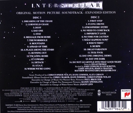 Interstellar soundtrack (Hans Zimmer) [2CD]
