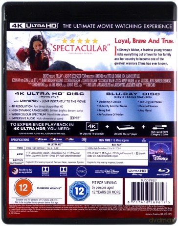 Mulan (Disney) [Blu-Ray 4K]+[Blu-Ray]