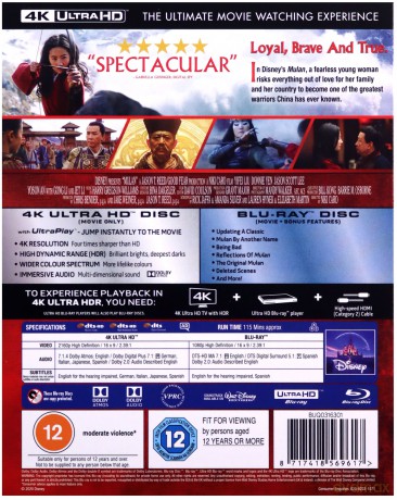Mulan (Disney) [Blu-Ray 4K]+[Blu-Ray]