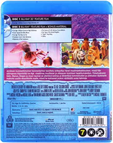 Ice Age: Collision Course (Epoka lodowcowa 5: Mocne uderzenie) [Blu-Ray 3D]+[Blu-Ray]