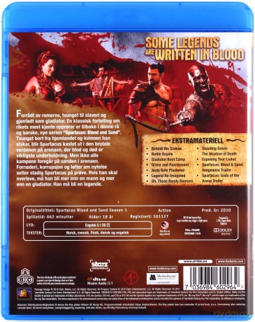 Spartacus: Blood and Sand Season 1 (Spartakus: Krew i piach) [4xBlu-Ray]