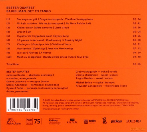 Bester Quartet: Bejgelman. Get To Tango [CD]