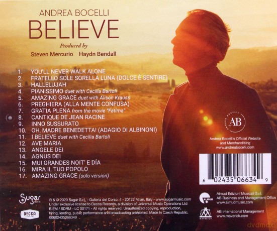 Andrea Bocelli: Believe (Deluxe) [CD]