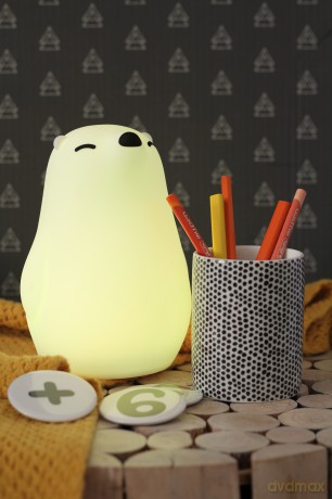 Lampka LED PUFI duży Miś polarny