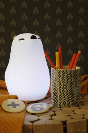 Lampka LED PUFI duży Miś polarny