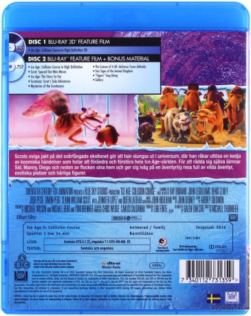 Ice Age: Collision Course (Epoka lodowcowa 5: Mocne uderzenie) [Blu-Ray 3D]+[Blu-Ray]