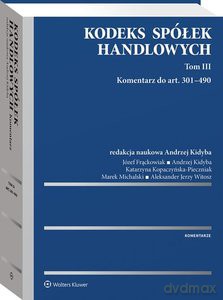 Kodeks spółek handlowych (Tom 3) [KSIĄŻKA]