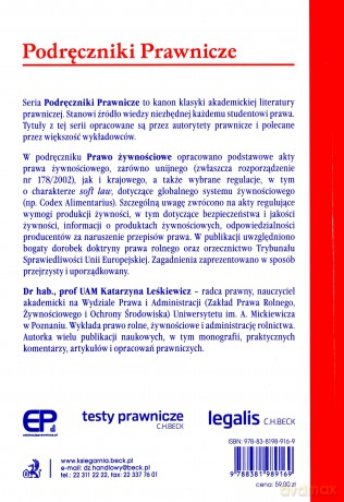 Prawo żywnościowe. Stan prawny wrzesień 2020 - Katarzyna Leśkiewicz [KSIĄŻKA]