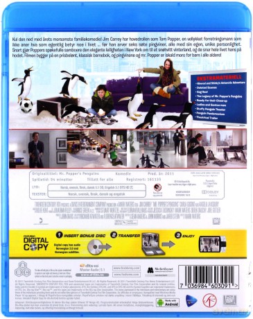 Mr. Popper's Penguins (Pan Popper i jego pingwiny) [Blu-Ray]
