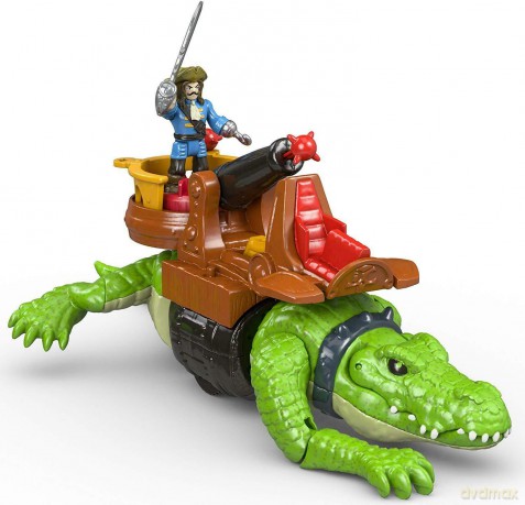 Imaginext Kroczący krokodyl i pirat Hak [FIGURKA]
