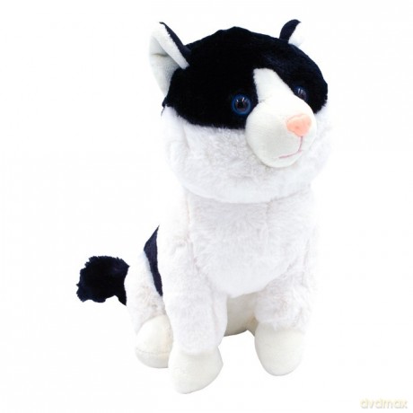 Maskotka Kotek Mruczuś czarno-biały 27 cm