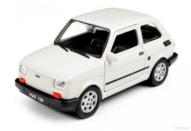 Pojazd Fiat 126P biały 1:21