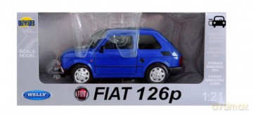 Pojazd Fiat 126P niebieski 1:21