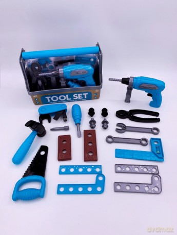 Zestaw narzędzi z wkrętarką