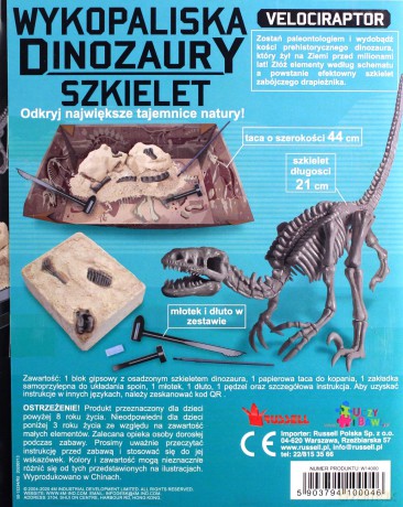 Zestaw naukowy Wykopaliska - Velociraptor