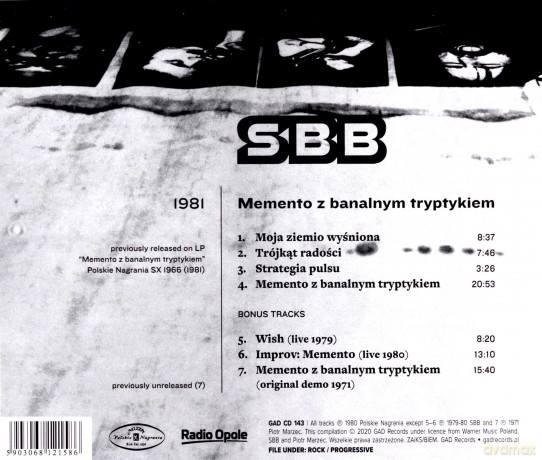 SBB: Memento z Banalnym Tryptykiem [CD]