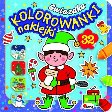 Gwiazdka kolorowanki naklejki - Elżbieta Moyski [KSIĄŻKA]