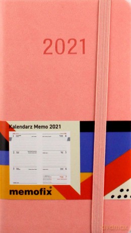 Kalendarz 2021 Memo A6 różowy TDW [KALENDARZ]