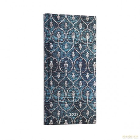 Kalendarz 2021 Slim lue Velvet Horizontal DE6817-4 [KALENDARZ]
