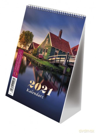 Kalendarz 2021 ze spiralką pionowy B6 MiP [KALENDARZ]