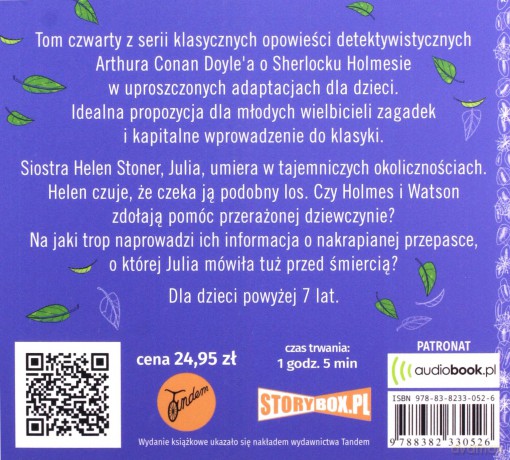 Nakrapiana przepaska. Sherlock Holmes (Tom 4) - Arthur Conan Doyle [AUDIOBOOK]
