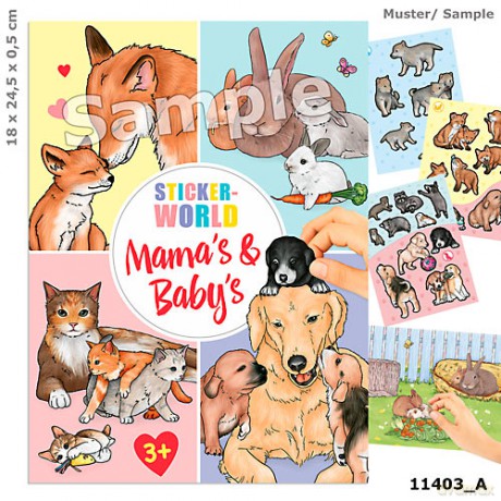 Zestaw z naklejkami Dress Me Up mama& Baby Animal 11403A [Zabawki]