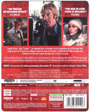Three Days of the Condor (Trzy dni Kondora) (steelbook) [Blu-Ray 4K]+[Blu-Ray]