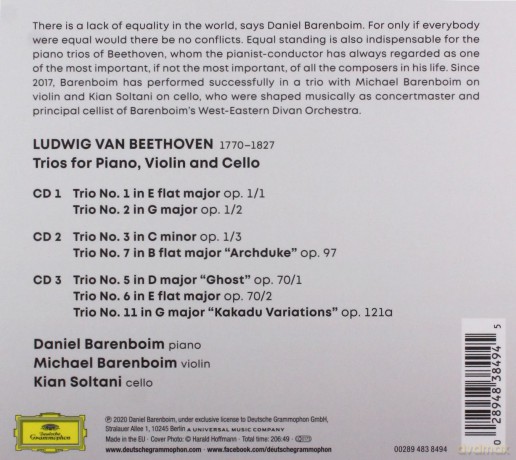 Daniel Barenboim: Beethoven Complete Piano Trios [3CD]