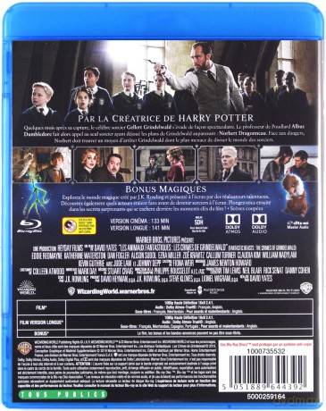 Fantastic Beasts: The Crimes of Grindelwald (Fantastyczne zwierzęta: Zbrodnie Grindelwalda) [Blu-Ray]
