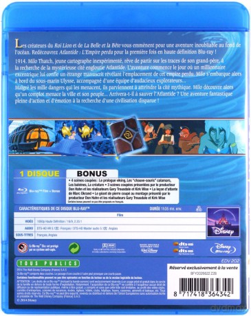 Atlantis: The Lost Empire (Atlantyda - Zaginiony ląd) (Disney) [Blu-Ray]