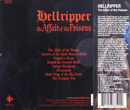 Hellripper: The Affair Of The Poisons [CD]