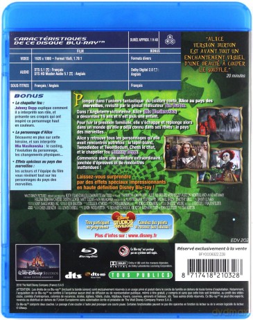 Alice in Wonderland (Alicja w Krainie Czarów) (Disney) [Blu-Ray]