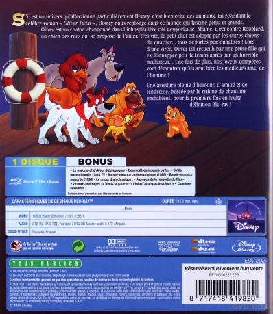 Oliver & Company (Oliver i spólka) (Disney) [Blu-Ray]