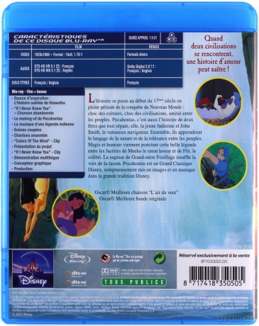 Pocahontas (Disney) [Blu-Ray]