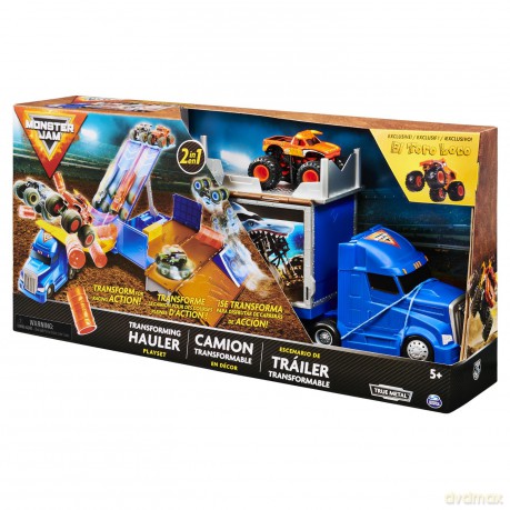 Pojazd transportowy 2w1 MONSTER JAM Hauler Set