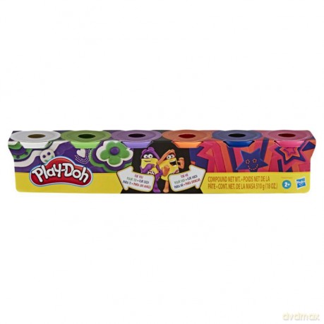 Zestaw mas plastycznych PlayDoh 3+3 tuby do dzielenia się, Gemes