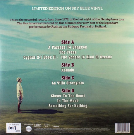 Rush: Hemispheres - The Last Night (Blue) [2xWinyl]