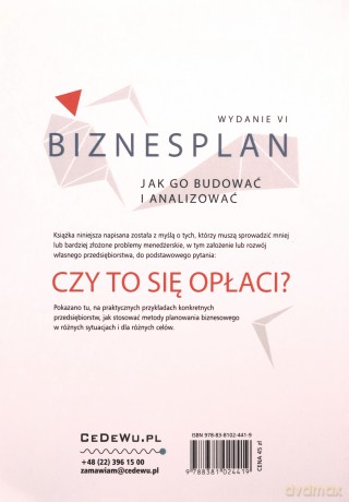 Biznesplan Jak go budować i analizować - Krzysztof Opolski, Krzysztof Waśniewski [KSIĄŻKA]