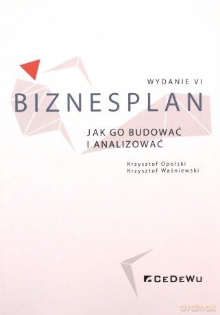 Biznesplan Jak go budować i analizować - Krzysztof Opolski, Krzysztof Waśniewski [KSIĄŻKA]