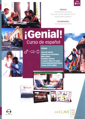Genial! B1.1 Podręcznik + ćwiczenia + dodatek gramatyczny - Adelaida Martín Bosque, María del Carmen Méndez Santos [KSIĄŻKA]