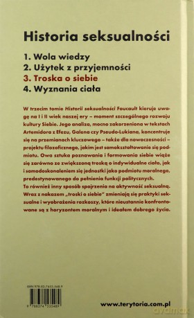 Historia seksualności (Tom 3) Troska o siebie - Michel Foucault [KSIĄŻKA]
