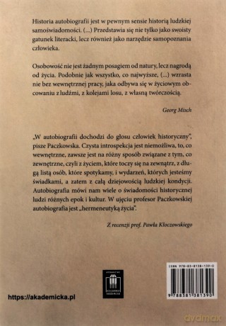 O postaciach osobowości - Georg Misch, Elżbieta Paczkowska-Łagowska [KSIĄŻKA]
