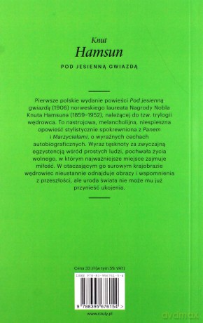 Pod jesienną gwiazdą - Knut Hamsun [KSIĄŻKA]