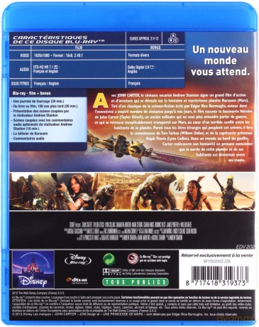 John Carter (Disney) [Blu-Ray]