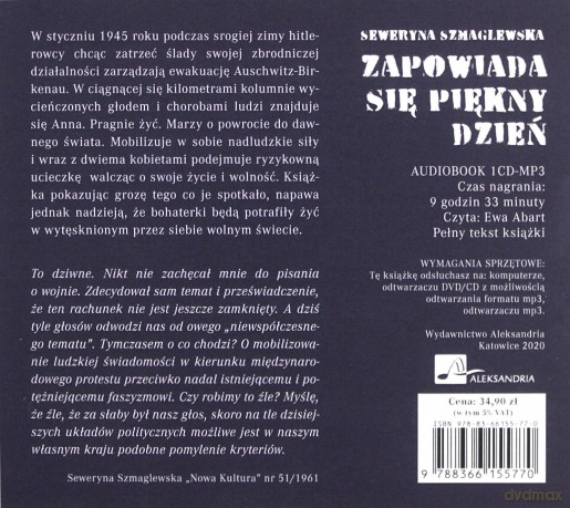 Zapowiada się piękny dzień - Szmaglewska Seweryna [AUDIOBOOK]