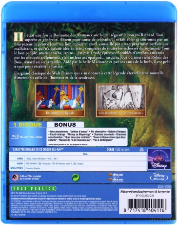 Robin Hood (Disney) [Blu-Ray]