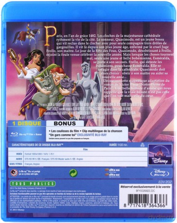 The Hunchback of Notre Dame (Dzwonnik z Notre Dame) (Disney) [Blu-Ray]