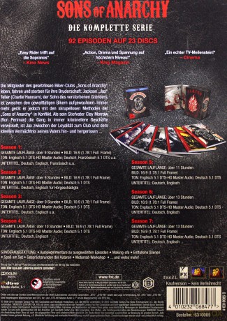 Sons of Anarchy (Synowie Anarchii) [BOX] [23xBlu-Ray]